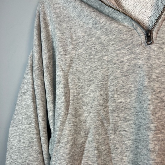 Aerie Sunday Soft Quarter Zip Gray Sweatshirt Small - Picture 4 of 6